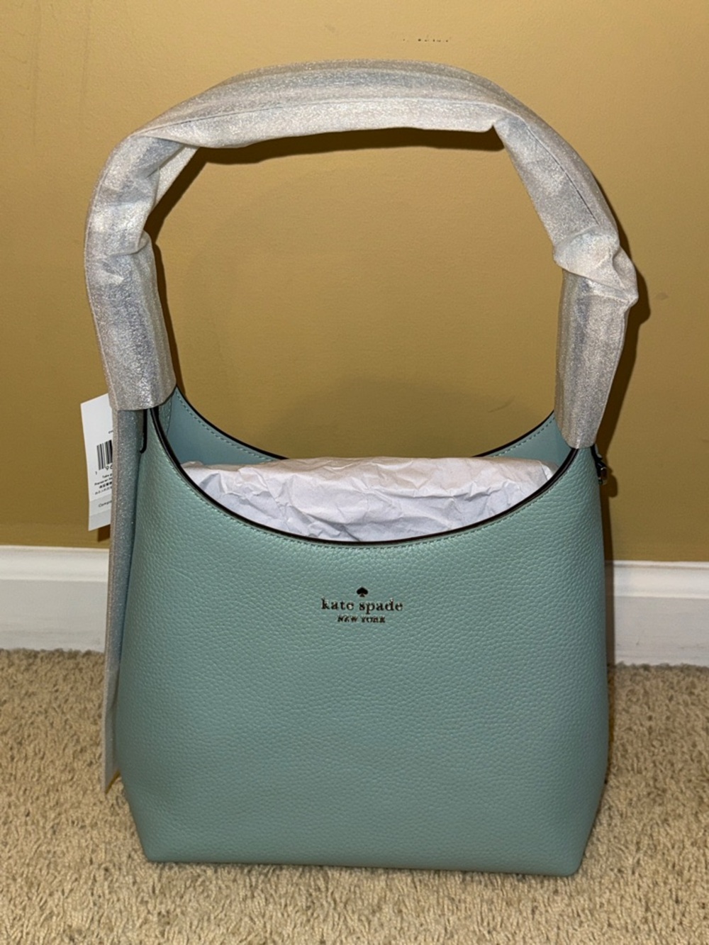kate spade Pebbled Leather Shoulder Bag in aventurine